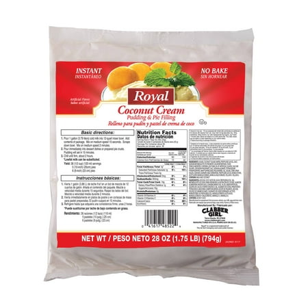 Royal Clabber Instant Coconut Cream Pudding & Pie Filling Mix 28oz (PACK OF (Best Coconut Custard Pie)