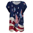 thumbnail image 4 of Previous Orders 4Th of July Tops for Women Plus Size Plus Size V Neck T Shirts Loose Fit Red White and Blue Tops for Toddler Girls Plus Size Patriotic Tops Graphic Tees Cotton Blouses Dressy Casual, 4 of 4
