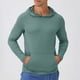 thumbnail image 1 of pstuiky camisetas de manga larga para hombre, Sudadera deportiva de manga larga con capucha y secado rápido para hombre top de hombre xl, 1 of 3