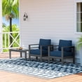 thumbnail image 4 of ELPOSUN Oversized All-Weather Aluminum Patio Armchair with Cushions, Dark Grey/Blue (Set of 2), 4 of 6