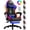 RGB/Blue, variant on Czlolo Gaming Chair, Racing Style RGB LED Lights Gaming Chairs for Adults and Kids, Lumbar Massager Gamer Chair, High Back Reclining Computer Chair with Footrest and Headrest (Black/Blue)