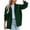 Green, variant on Wdfiry Women Casual Fall Long Sleeve Button down Solid Color Flannel Shacket Shirt Jackets Coats