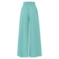 thumbnail image 5 of ClodeEU Women's High Waisted Wide Leg Pants,Casual Summer Elastic Waist Flowy Palazzo Trousers with Pockets Green,Women's Plus L, 5 of 7