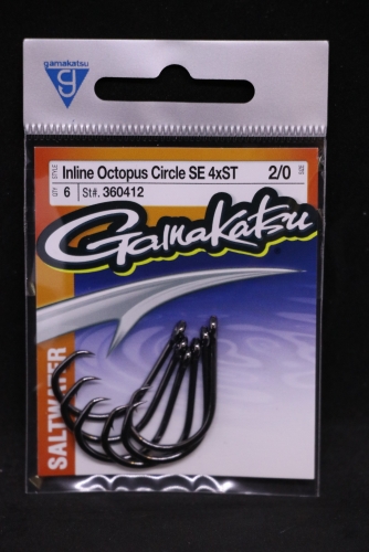 Gamakatsu Octopus Circle 4X Strong Straight Eye Inline Point