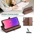 thumbnail image 2 of Wallet Case Compatible with  13 Mini  2 in 1 Wallet Protective Flip Cover with Detachable Magnetic Wallet  PU Leather Wallet with Lanyard  12 Card Slots, 2 of 12