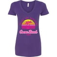 thumbnail image 3 of Inktastic Summer Enjoy the Sunshine Cocoa Beach Florida in Pink Women's V-Neck T-Shirt, 3 of 5