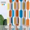 thumbnail image 4 of DriftAway Riley Geo Thermal Insulated Blackout Curtains Grommet Top Blackout Draperies 54 Curtains Light Blocking Window Curtain Panels Set of 2 for Nursery Modern Geometric Patterns Teal Gold Orange, 4 of 8