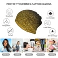thumbnail image 5 of Disketp Gold Glitter Gradient Slouchy Beanie Hip-Hop Soft Lightweight Running Beanie Adult Hats Chemo Cap for Men Women, 5 of 8