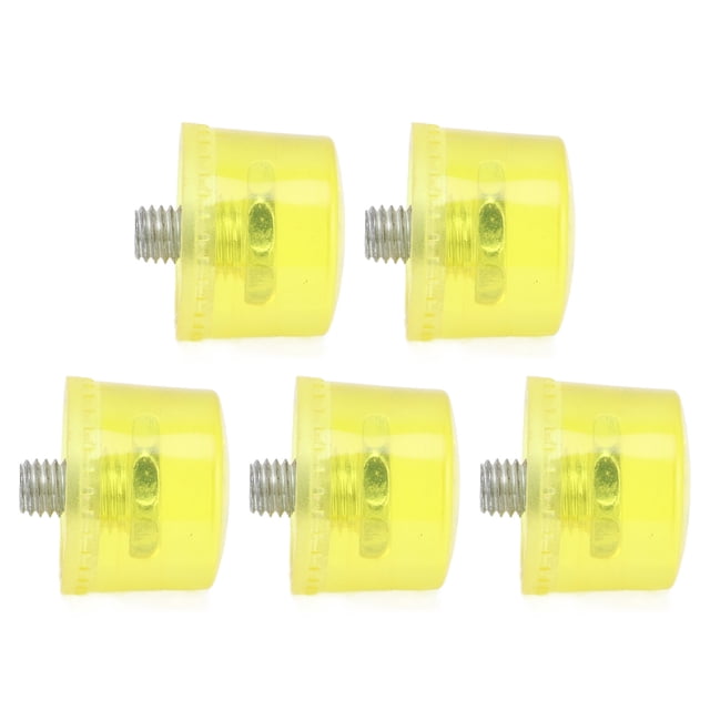 5Pcs Rubber Glazing Hammer Head, Rubber Hammer Head Replacement Soft Transparent Yellow Striking Head Tips Set for Hammer