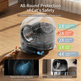 thumbnail image 3 of CATLK Automatic Cat Litter Box: 100L Extra Large Self Cleaning Litter Box for Multiple Cats -WiFi APP Control, Black, 3 of 9