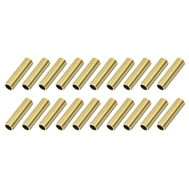 Tubo redondo de latón de 8 mm de diámetro exterior, 1 mm de grosor de pared y 30 mm de longitud, paquete de 20