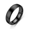 thumbnail image 3 of 4mm/6mm Black/Blue/Gold Titanium Steel Brushed Band Men's Women's Ring Size 6-12, 3 of 6