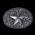thumbnail image 5 of Racing Butterfly Retro Bronze Star MensBelt Buckle Cowboy Western Large Metal Alloy Buckles, 5 of 7
