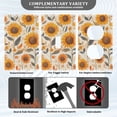 thumbnail image 3 of Yayeee Duplex Wall Plate 1-Gang 4.5"x2.7" Home Receptacle Light Switch Decorative Outlet Cover, Watercolor Sunflowers and Leaves, 3 of 7