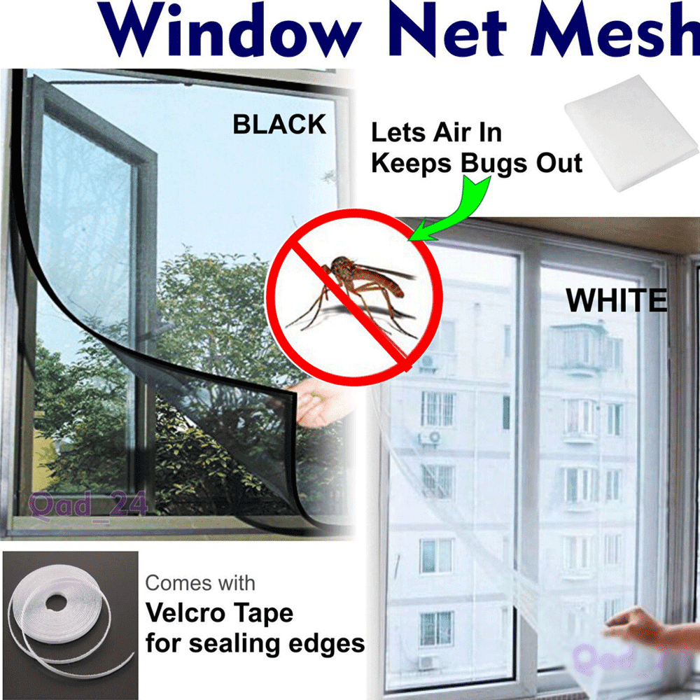 Shatex 48"x100ft Black Window Screen Mesh Moquito/Insect Barrier，Invisible 