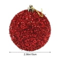 thumbnail image 3 of Large Shatterproof Christmas Ball Ornament Glitter Hanging Bauble Accent For Xmas Tree Fireplace Holiday Party Decor, 3 of 9