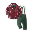 thumbnail image 5 of Cowsor Toddler Dress Suit Baby Boys Clothes Sets Bowtie Shirts Suspenders PantsGentleman Outfits Suits, 5 of 7