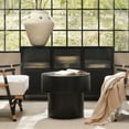 thumbnail image 4 of Jamie Young Co Notch Mango Wood Round Side Table Black, 4 of 5