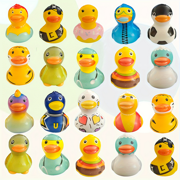 12PCS Cute Duck Squishy Toys, Adorable Duck Squishies for Christmas Party Favors, Classroom Prizes, Christmas Stocking Stuffer, Children Ages 3 , Assorted Varieties