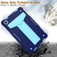 thumbnail image 5 of Galaxy Tab A7 10.4" Case SM-T500 T505, Alltyech Hybrid Dual Layers Kickstand Shockproof Drop Protection Rugged Kids Friendly Case Cover for Samsung Galaxy Tab A7 10.4" T500 2020, Navyblue/Blue, 5 of 5