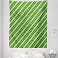 thumbnail image 1 of Geometric Tapestry, Traditional Irish Striped Pattern Happy St. Patrick's Day Theme, Fabric Wall Hanging Decor for Bedroom Living Room Dorm, 5 Sizes, Lime Green Dark Green, by Ambesonne, 1 of 1