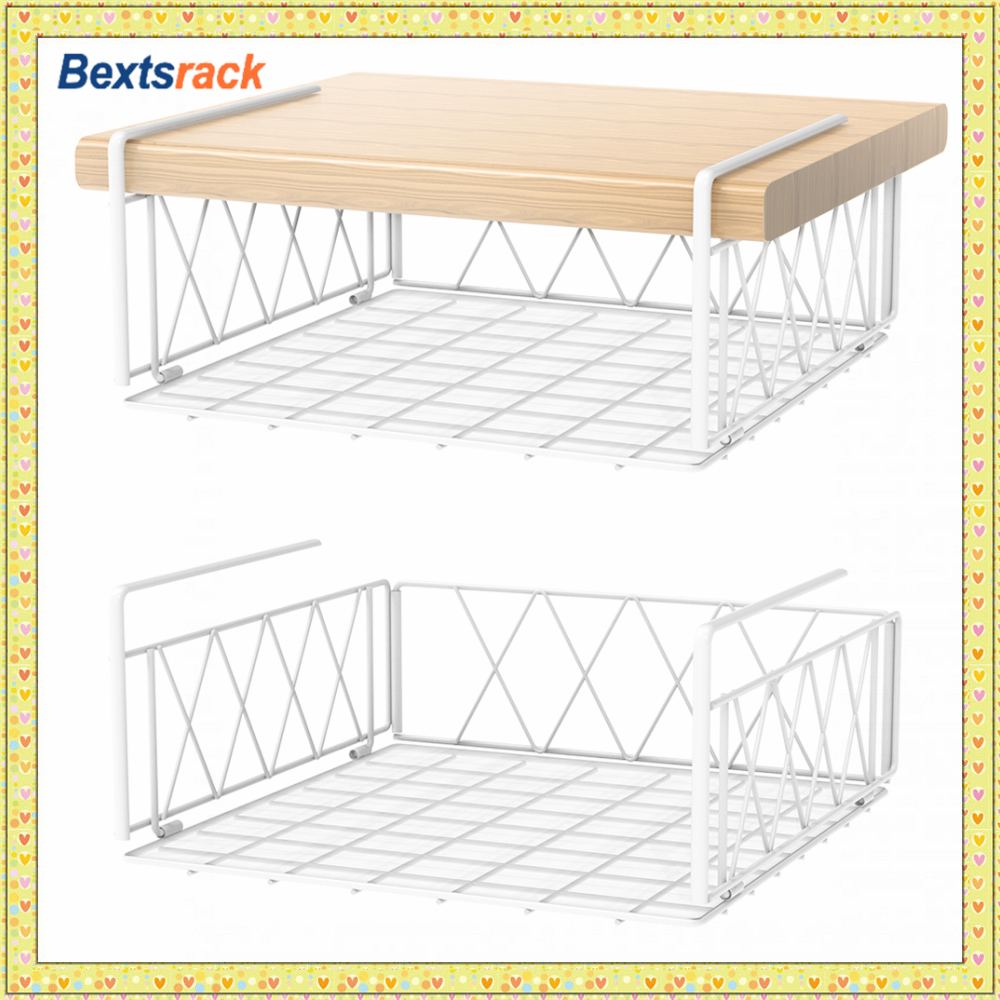 Bextsrack 2 Pack Under Shelf Wire Basket Under Shelf Basket baskets for
