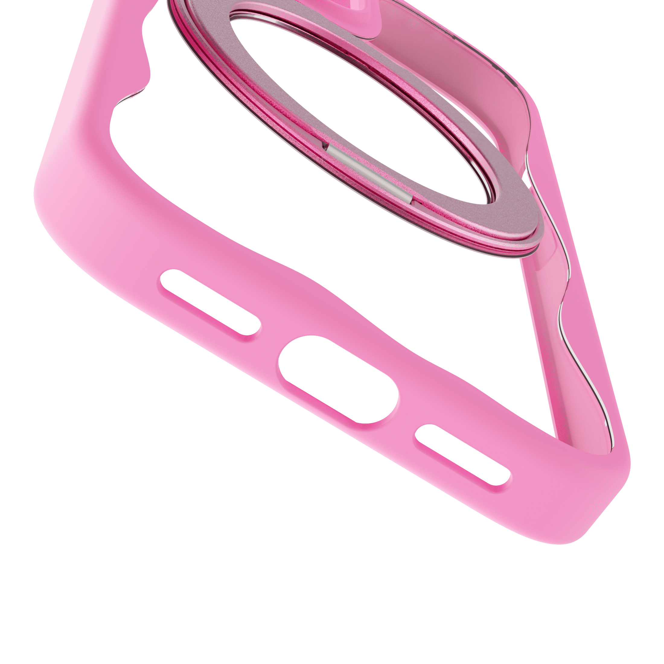 Onn Ringstand MagSafe Compatible Phone Case with 360 Kickstand for iPhone 16E/15/14/13 - Pink