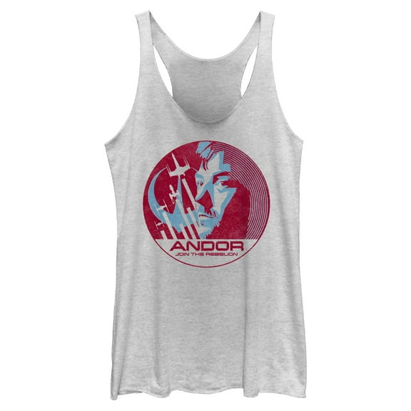 Womens Star Wars: Andor Cassian Join the Rebellion Badge Racerback Tank