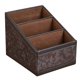 thumbnail image 1 of 1Pc Retro Leather Storage Box Classify Remote-control Unit Holder Home Supply, 1 of 3