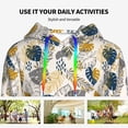 thumbnail image 4 of Daiia Hawaiian Style Pattern Women's Fashion Hoodies & Sweatshirts with Kangaroo Pocket Hooded Sweatshirt with Eye-catching Drawstrings-Small, 4 of 7
