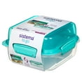 thumbnail image 1 of Sistema To Go Lunch Stack Square Lunch Box, 1.24 L, Colour May Vary, 1 Pack, 1 of 5