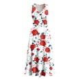 thumbnail image 5 of VBVC Women's Floral V-Neck Sleeveless Maxi Dress,Button Detail Loose Flowy Dress For Women,Ladies' Casual Patriotic Summer Sundress with Pockets,Multicolor,S-3XL, 5 of 8