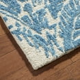 thumbnail image 5 of NICOLE MILLER NEW YORK Mod Damask Chambray Handcrafted Area Rug, 100% Wool Rug, Blue, 9'x12', 5 of 9