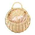 thumbnail image 2 of Wall Fence Hanging Planter,Handmade Rattan Basket Wicker Rattan Flower Basket,Flower Pots Hanger Garden Decoration Indoor Outdoor Watering Hanging Baskets, 2 of 5