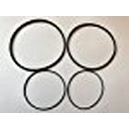 Battery Belt Dual 4 Pin - New Replacement 4 Belt Set Technics RTR272 Dual Cassette Deck Player