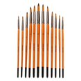 thumbnail image 3 of Assorted Color Painting Brush with Nylon Hair for Acrylic Watercolor Oil 12 Pieces, 3 of 3