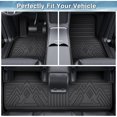 thumbnail image 3 of Mixsuper Alfombrillas Compatibles Con Hyundai Santa Cruz 2022-2025 Para Todo Tipo De Clima, Juego Duradero De 1ª Y 2ª Fila, Color Negro, 3 of 5