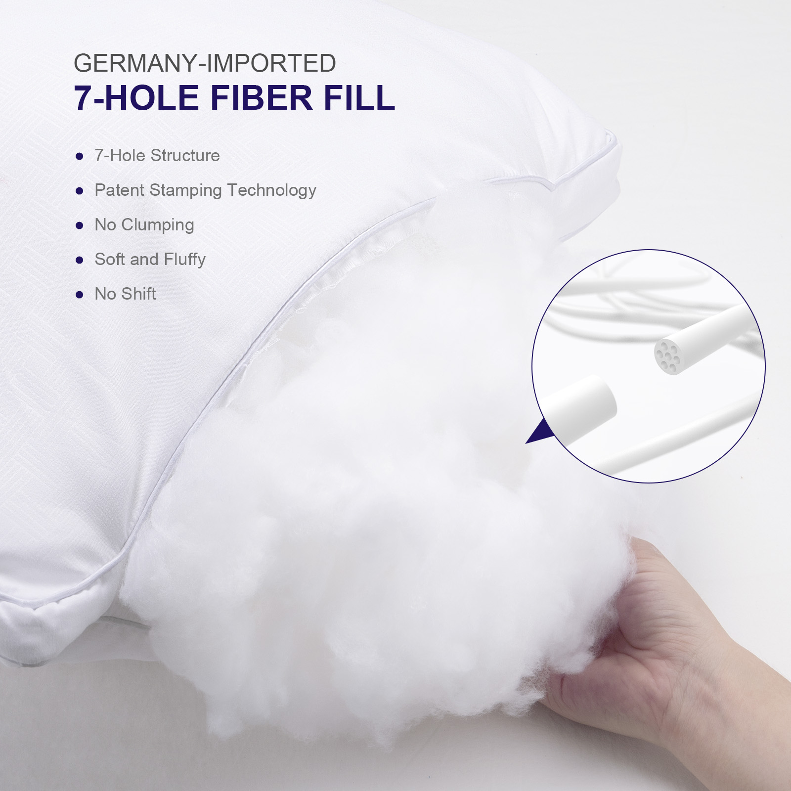 SORMAG 2-Pack Queen Bed Pillows, Down Alternative, White photo 6