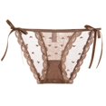 thumbnail image 1 of Gibobby Ropa interior hipster para mujer Tangas de mujer Love Printed Low Waist See Through Bragas Tangas de encaje sin de algodón para mujeres(Café， L), 1 of 4