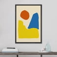 thumbnail image 2 of PixonSign Framed Canvas Print Wall Art Colorful Vintage Geometric Vibrant Landscape Abstract Shapes Illustrations Modern Art Decorative Minimal for Living Room, Bedroom, Office - 24"x36" Black, 2 of 5