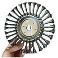Steel Wire Wheel Brush Weed Trimmer Head, Weed Brush Blade for Cutting