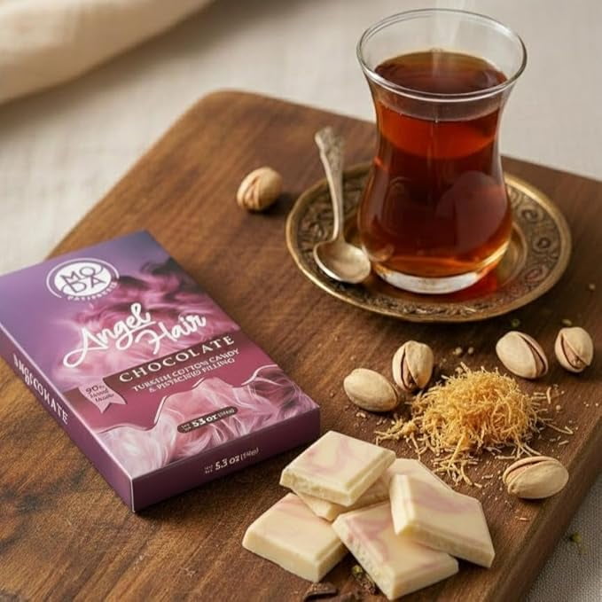 ★ラジエートレッドブロンズルチル 16ミリ珠 ビーズD(SA~SA+ 珍品！) Moda Patisserie Angel Hair Ruby Chocolate with White Chocolate