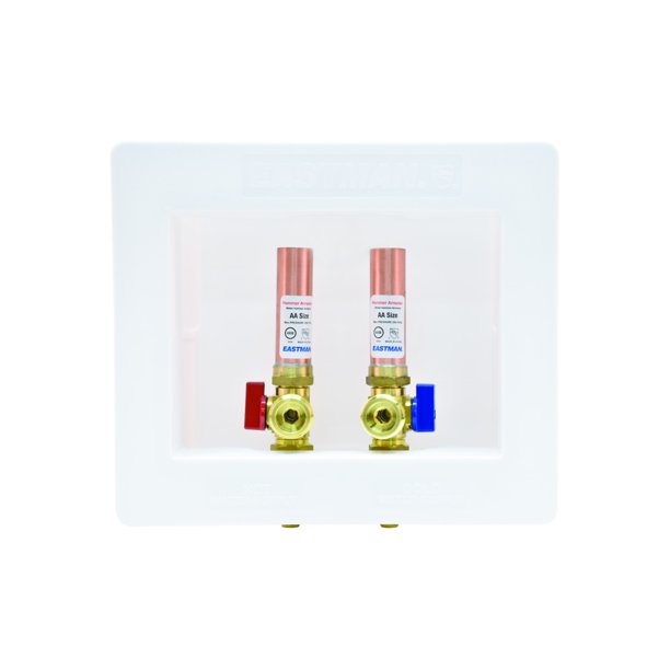 Eastman 60230 DualDrain Washing Machine Outlet Box with Hammer