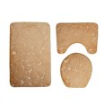 thumbnail image 1 of Three Pieces Bathroom Mat Set Flannel Embossed Shells Nonslip Bath Bathtub U-shape Rug Carpet Toilet Seat Lid Cover (Go, 1 of 8