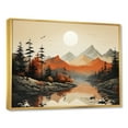 thumbnail image 2 of Designart "Sunset Dreams In Mountains Whisper" Minimalism Floater Framed Canvas Prints, 2 of 5