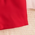 thumbnail image 5 of Going Home Outfit Baby Boy Short Sleeve Independence Day Prints Bodysuit Suspenders Gentleman Polyester Toddler Boy Summer Clothes Red 12 Months-18 Months, 5 of 7
