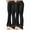 Black, variant on asjyhkr 2pc Legging for Women Elastic Waist Breathable Tights Wide Leg Hiking Gym Yoga Base Layer Pants