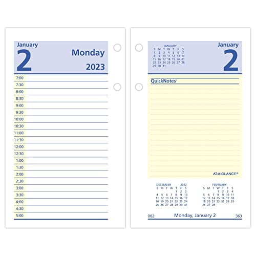 ATAGLANCE 2023 Daily Desk Calendar Refill, 31/2" x 6", Loose Leaf