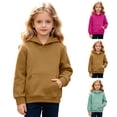 thumbnail image 5 of RMGVDSD Hoodies for Girls Long Sleeve Solid Color Pullover Hooded Sweatshirts for Big Kids Casual Streetwear Back To School Tops Fashion Fall Tops 10-11 Years, 5 of 5
