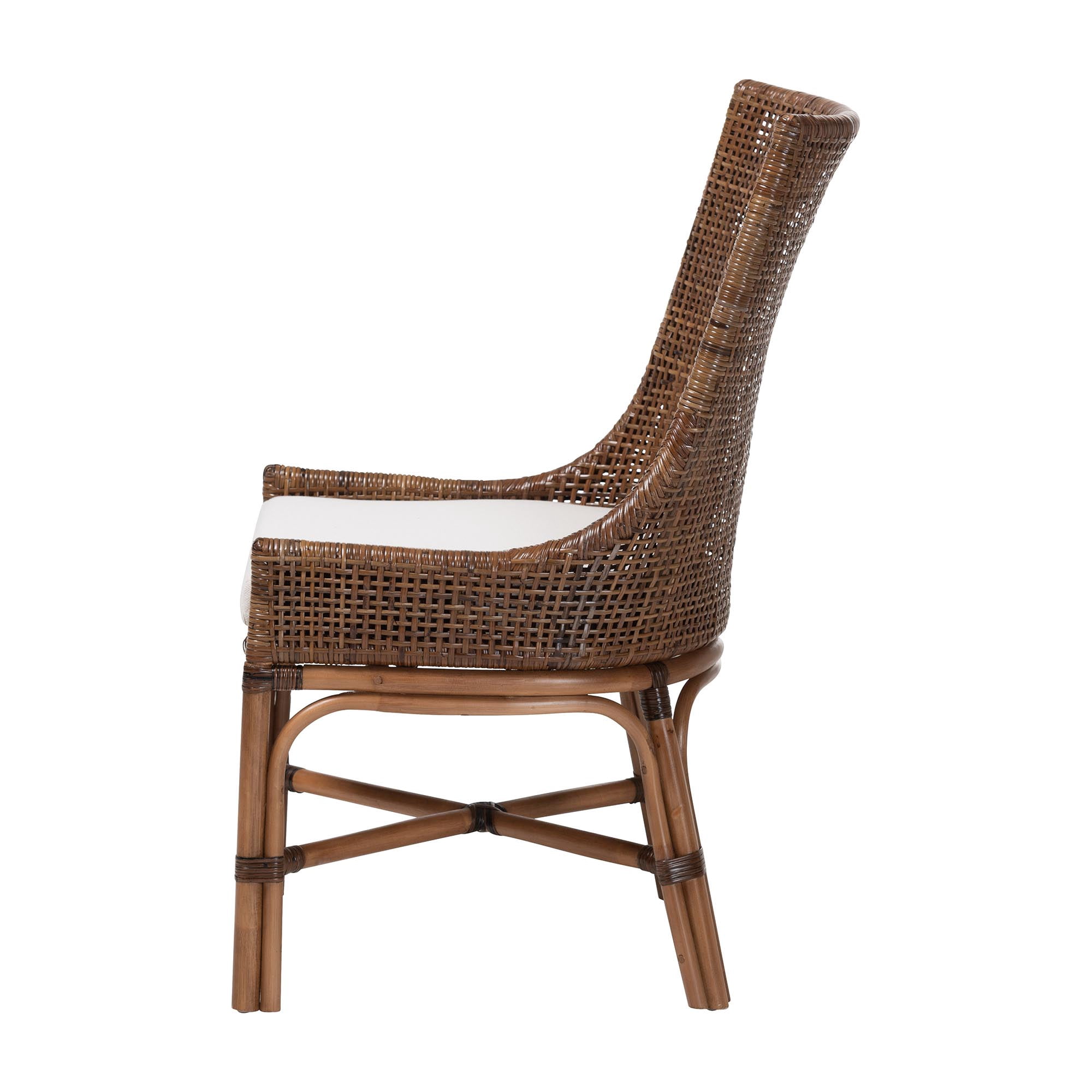 bali & pari Bella Boho Dining Chair, Dining Height, Coffee Bean